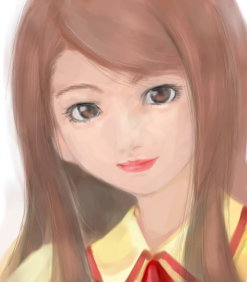 mutou mahiro, busou renkin, lowres, 00s, brown eyes, brown hair, school uniform, serafuku