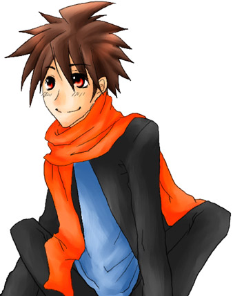 mutou kazuki, busou renkin, lowres, tagme, 00s, brown hair, red eyes
