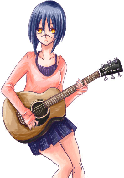 tsumura tokiko, busou renkin, 00s, blue hair, scar, yellow eyes