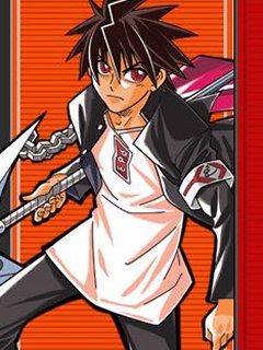 mutou kazuki, busou renkin, lowres, 00s, brown hair, qvga, red eyes, sunlight heart