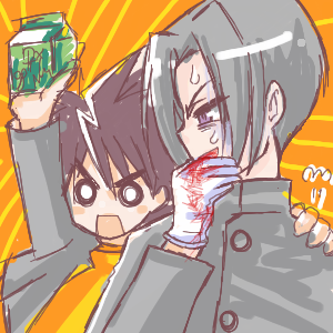mutou kazuki, busou renkin, lowres, tagme, 00s, black hair, brown hair