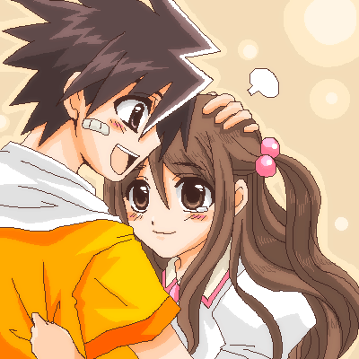 mutou kazuki, mutou mahiro, busou renkin, lowres, 00s, brown eyes, brown hair