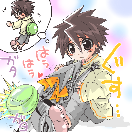 mutou kazuki, busou renkin, lowres, tagme, 00s, brown eyes, brown hair