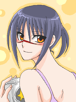 tsumura tokiko, busou renkin, lowres, 00s, blue hair, scar, yellow eyes
