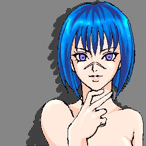 tsumura tokiko, busou renkin, lowres, tagme, 00s, blue hair, scar