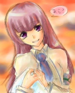 hayasaka ouka, busou renkin, lowres, tagme, 00s, purple eyes, school uniform, serafuku