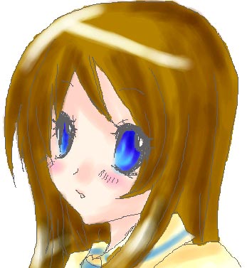 mutou mahiro, busou renkin, lowres, 00s, blue eyes, brown hair, school uniform, serafuku