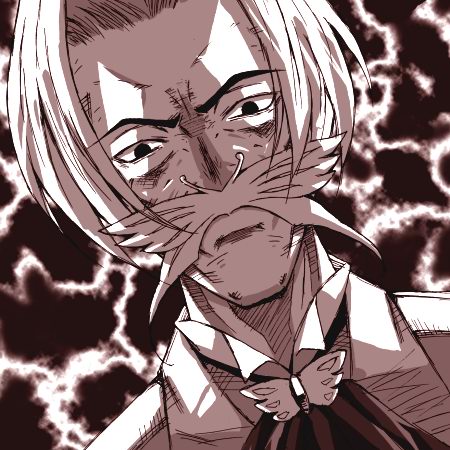 dr butterfly, busou renkin, lowres, 00s, facial hair, monochrome, mustache, sketch