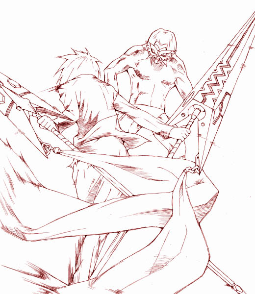 mutou kazuki, papillon, busou renkin, 00s, chono koshaku, monochrome, sketch, sunlight heart