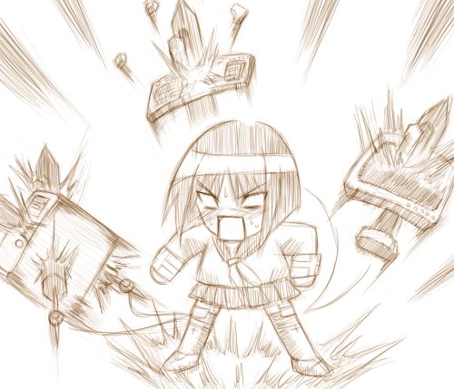 tsumura tokiko, busou renkin, lowres, 00s, monochrome, scar, school uniform, serafuku, sketch