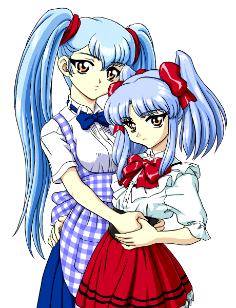 hoshino ruri, kidou senkan nadesico, tagme, blue hair, yellow eyes