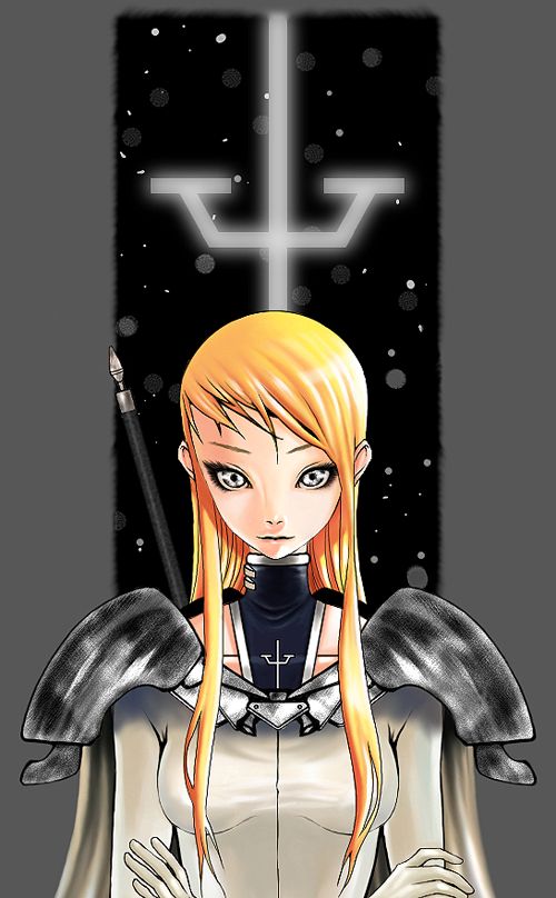 galatea, claymore (series), 00s, 1girl, armor, claymore (sword), female focus, solo, sword, weapon