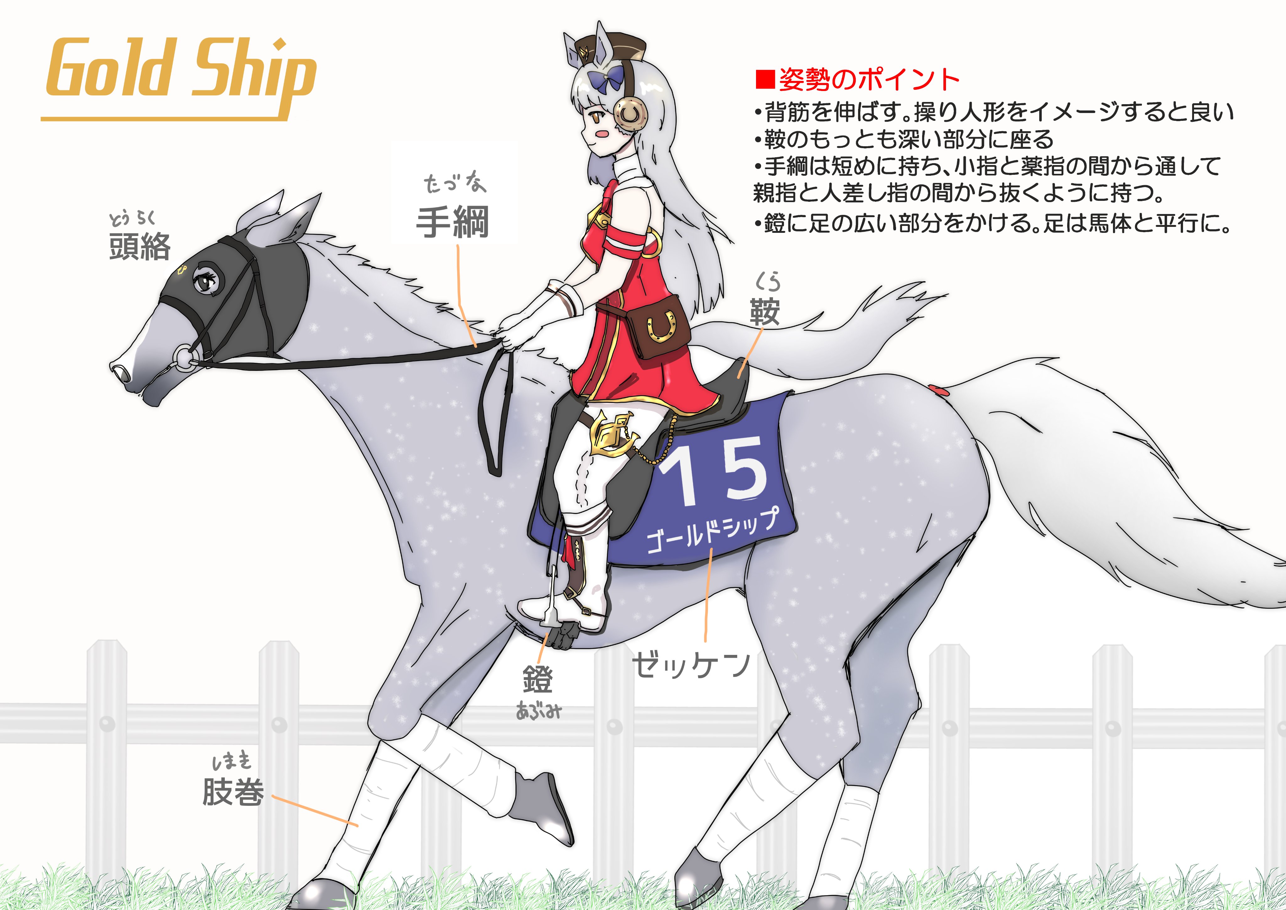 mo cha chi, gold ship (racehorse), gold ship (umamusume), real life, umamusume, absurdres, commentary request, highres, translation request, 1girl, alternate eye color, animal ears, blunt bangs, boots, bridle, brown eyes, character name, creature and personification, dress, fence, gloves, grey hair, holding, holding reins, horse, horse ears, horse girl, horse tail, horseback riding, long hair, pantyhose, personification, pillbox hat, red dress, reins, riding, saddle, sleeveless, sleeveless dress, stirrups (riding), tail, white boots, white gloves, white horse, white pantyhose