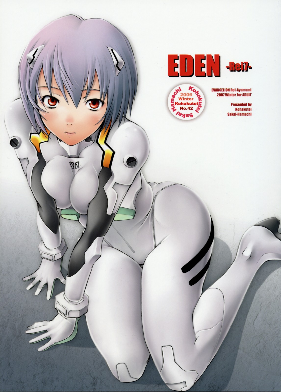 ayanami rei, neon genesis evangelion, highres, tagme, blue hair, mecha pilot suit, plugsuit (evangelion), red eyes, short hair