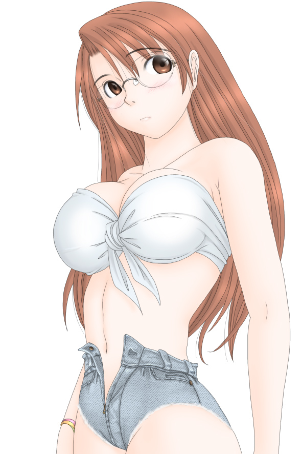 mizuhara koyomi, azumanga daiou, brown eyes, brown hair, glasses