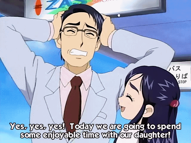 yukishiro honoka, futari wa precure, precure, animated, animated gif, 00s, 1boy, 1girl, closed eyes, glasses