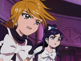 cure black, cure white, gekidrago, misumi nagisa, yukishiro honoka, futari wa precure, precure, animated, animated gif, lowres, 00s, qvga