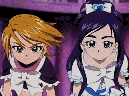 cure black, cure white, gekidrago, misumi nagisa, yukishiro honoka, futari wa precure, precure, animated, animated gif, lowres, 00s