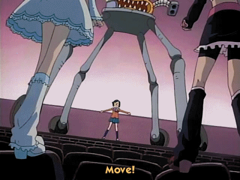 cure black, cure white, misumi nagisa, yukishiro honoka, futari wa precure, precure, animated, animated gif, lowres, 00s, 4girls, attack, glasses, jumping, legs, lower body, multiple girls, skirt, view between legs