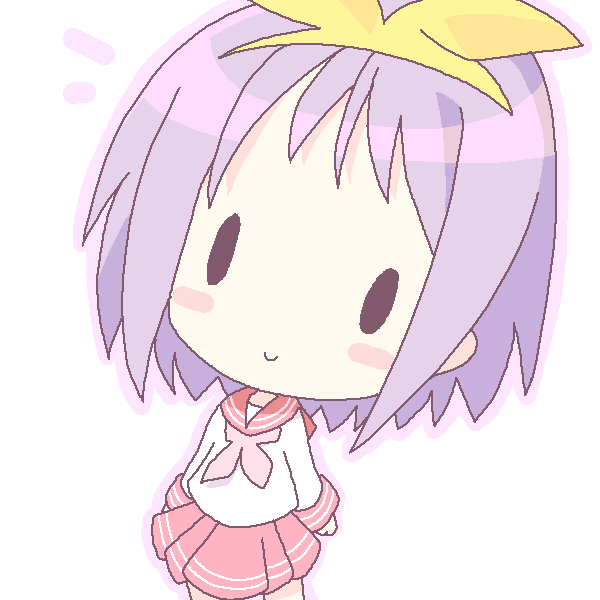hiiragi tsukasa, lucky star, 00s, blue eyes, blue hair, school uniform, serafuku