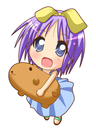 hiiragi tsukasa, lucky star, lowres, tagme, 00s, blue eyes, blue hair