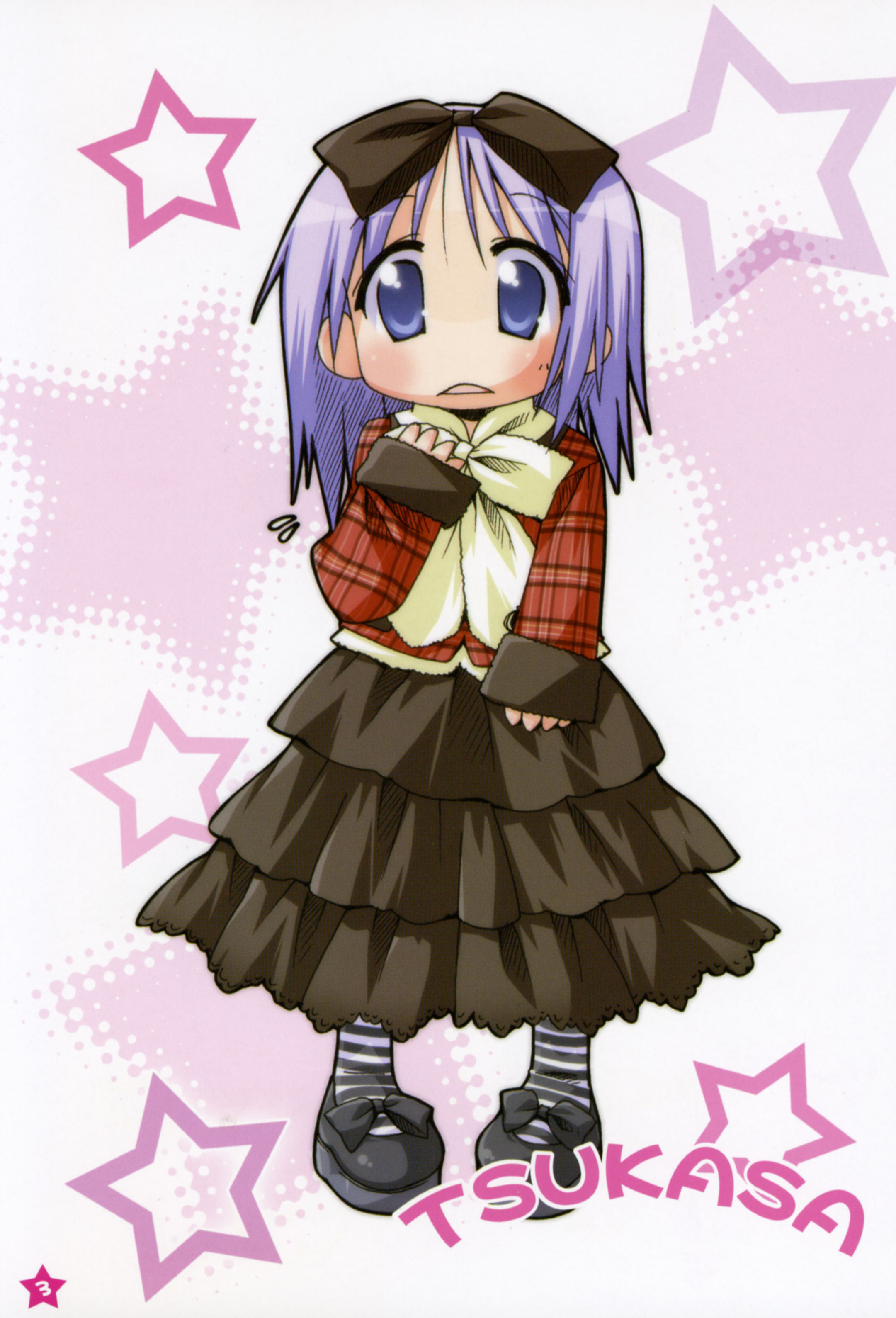 hiiragi tsukasa, lucky star, absurdres, highres, tagme, 00s, blue eyes, blue hair