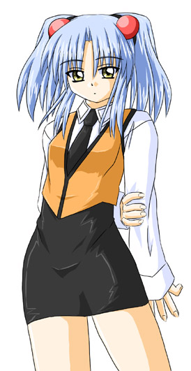 hoshino ruri, kidou senkan nadesico, tagme, blue hair, yellow eyes