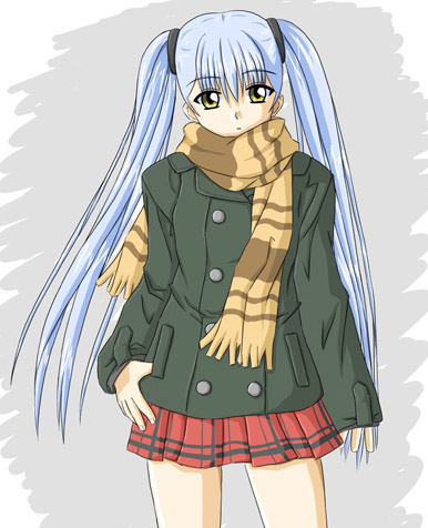 hoshino ruri, kidou senkan nadesico, lowres, tagme, blue hair, yellow eyes