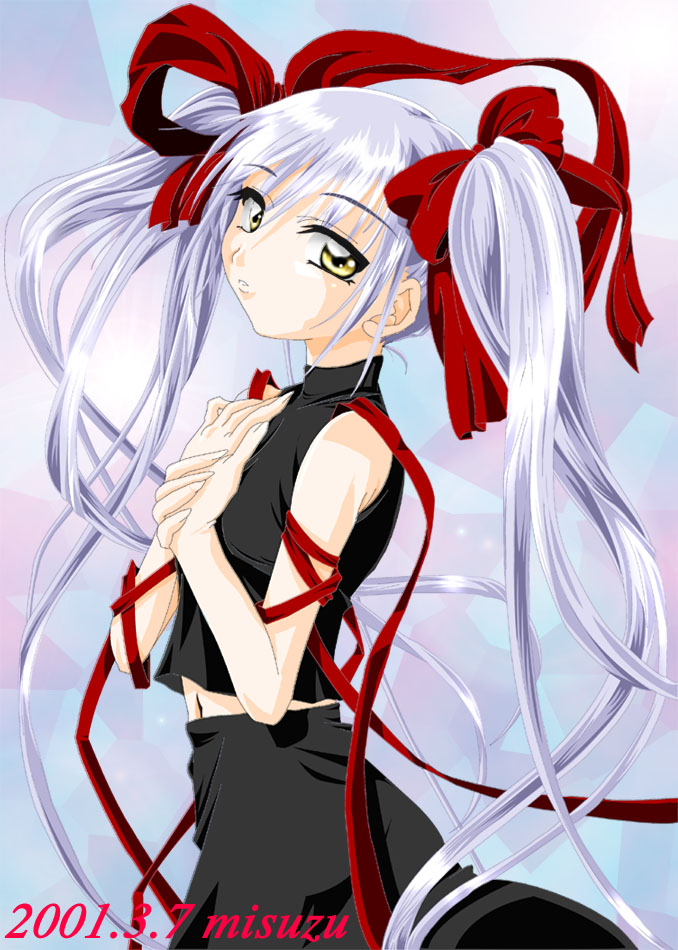 hoshino ruri, kidou senkan nadesico, tagme, blue hair, yellow eyes