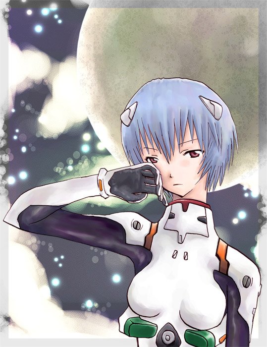 ayanami rei, neon genesis evangelion, tagme, blue hair, mecha pilot suit, plugsuit (evangelion), red eyes