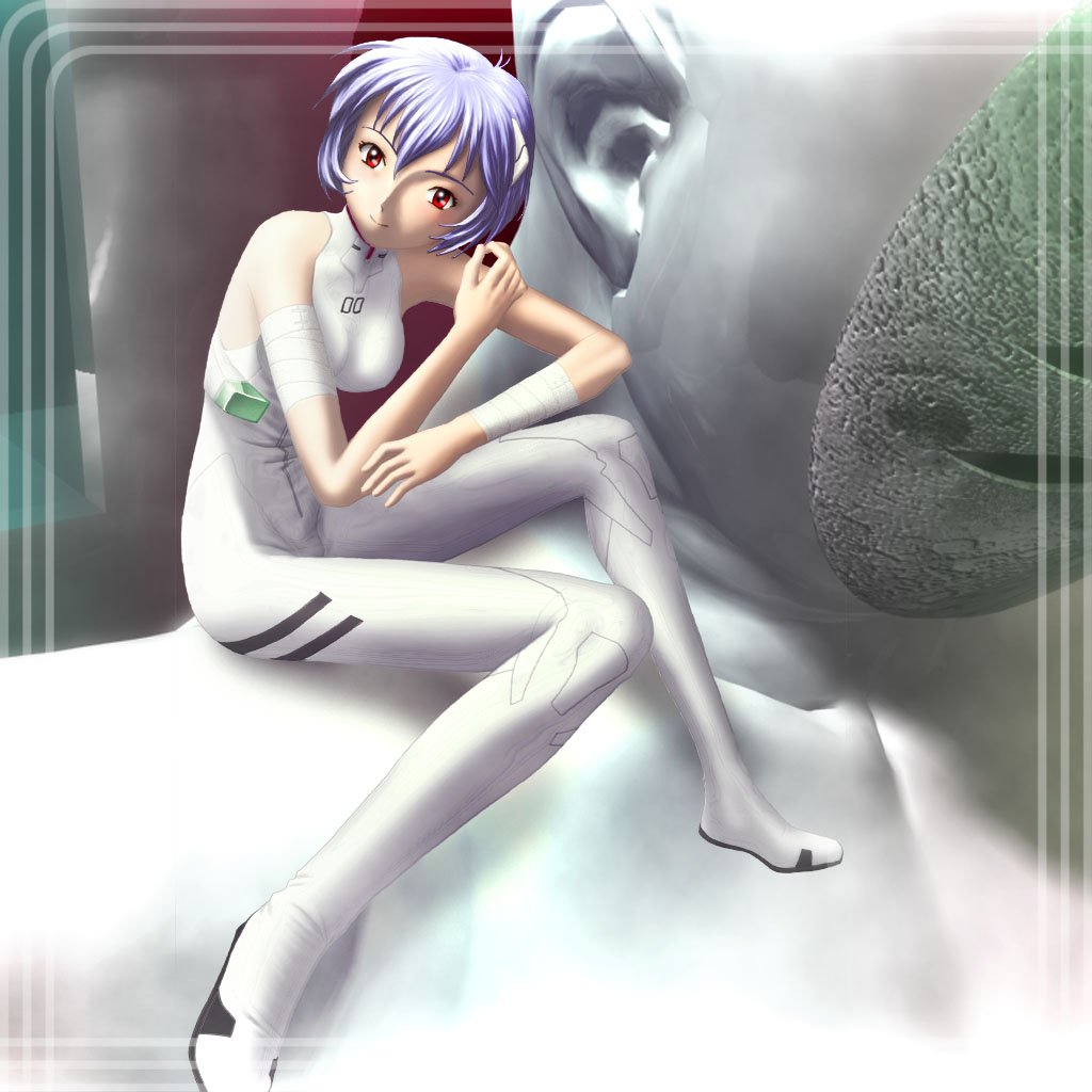 ayanami rei, neon genesis evangelion, tagme, blue hair, mecha pilot suit, plugsuit (evangelion), red eyes