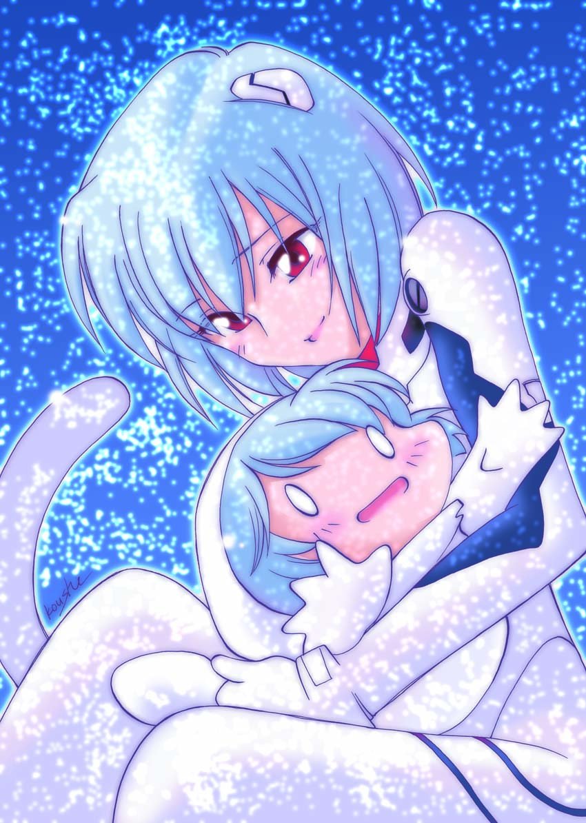 ayanami rei, neon genesis evangelion, tagme, blue hair, mecha pilot suit, plugsuit (evangelion), red eyes