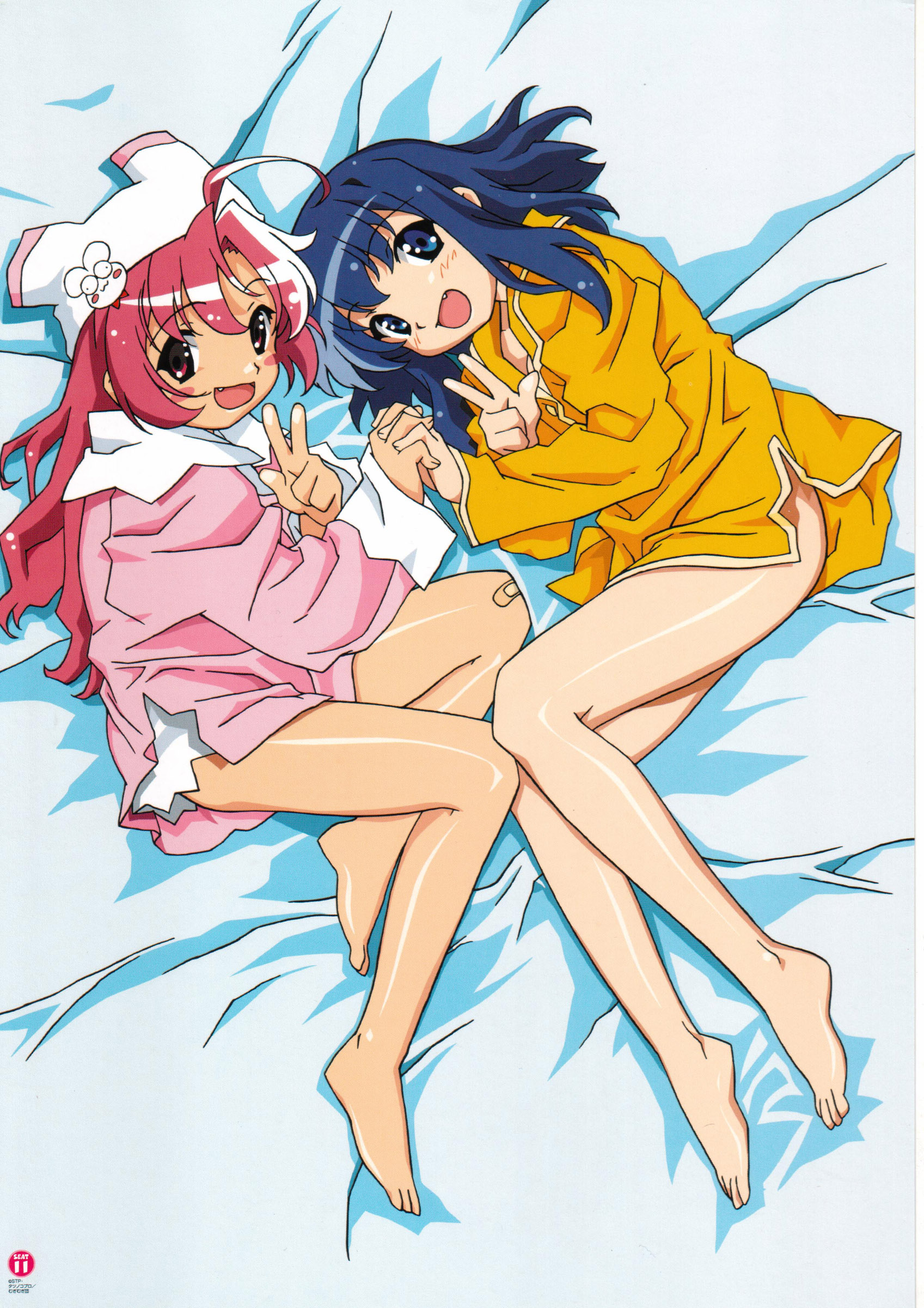 kokubunji koyori, nakahara komugi, nurse witch komugi-chan, absurdres, highres, 00s, bandaid, blush