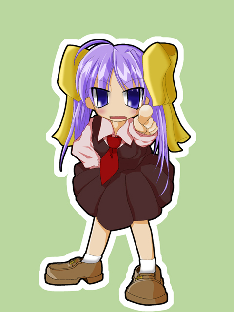 hiiragi kagami, lucky star, tagme, 00s, blue eyes, blue hair