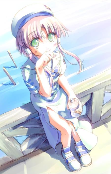 mizunashi akari, aria (manga), tagme, 00s, green eyes, red hair