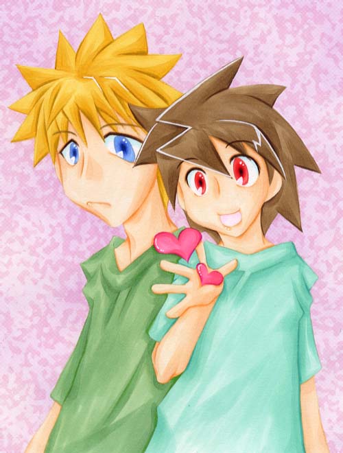 mutou kazuki, nakamura gouta, busou renkin, tagme, 00s, 2boys, male focus, multiple boys