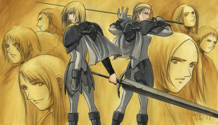 clare (claymore), deneve, galatea, helen, miria, ophelia (claymore), rafaela, claymore (series), jean, 00s, claymore (sword), pteruges