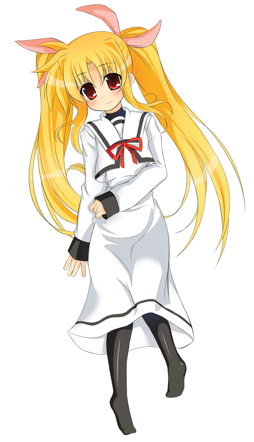 fate testarossa, lyrical nanoha, mahou shoujo lyrical nanoha, tagme, 00s, school uniform, serafuku