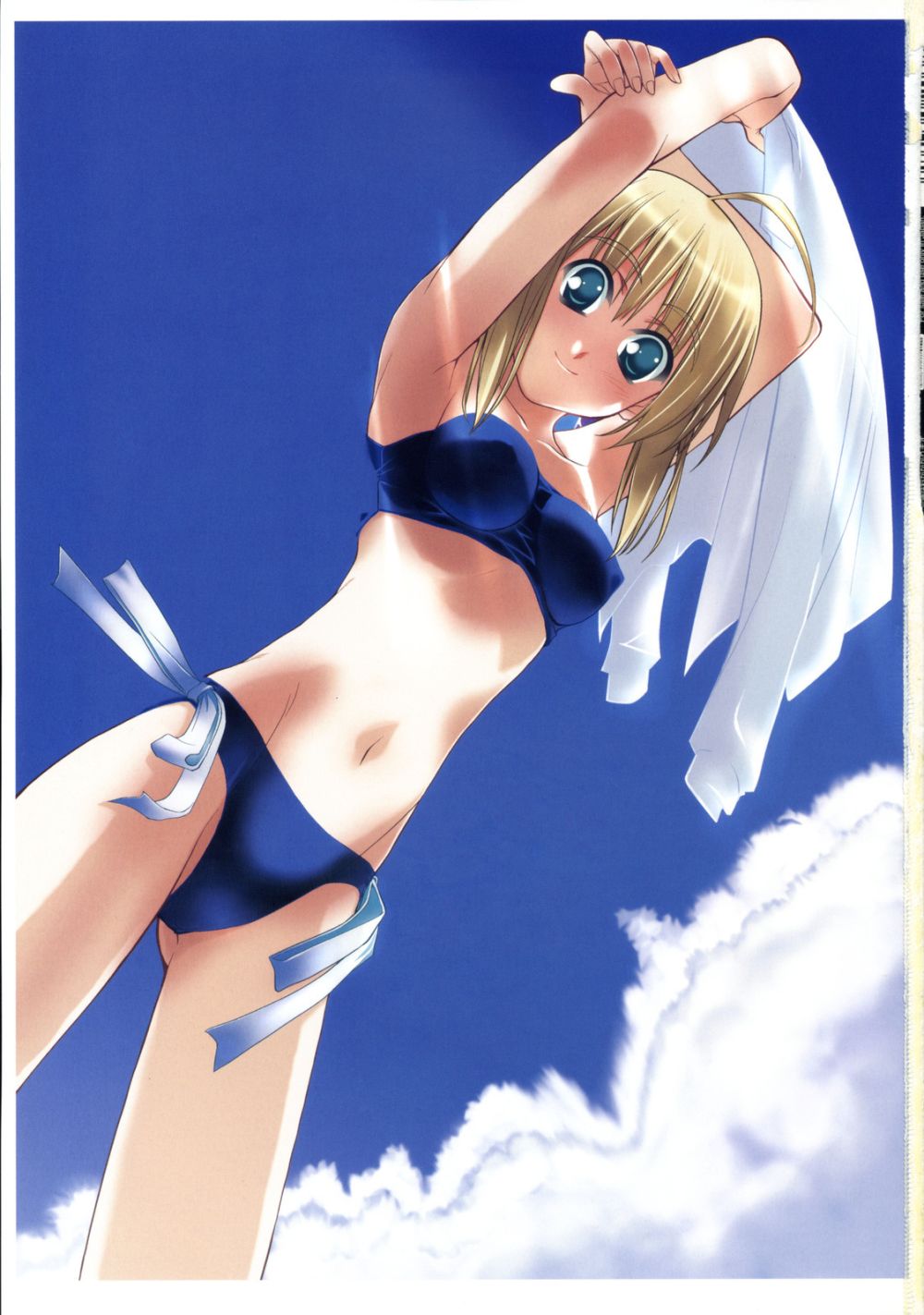 artoria pendragon (fate), saber (fate), fate/stay night, fate (series), highres, tagme, 00s, swimsuit