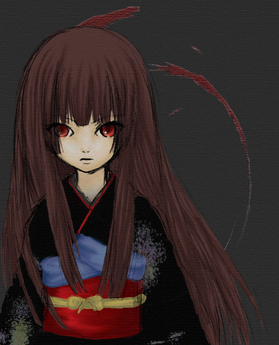 enma ai, jigoku shoujo, tagme, 00s, japanese clothes, kimono