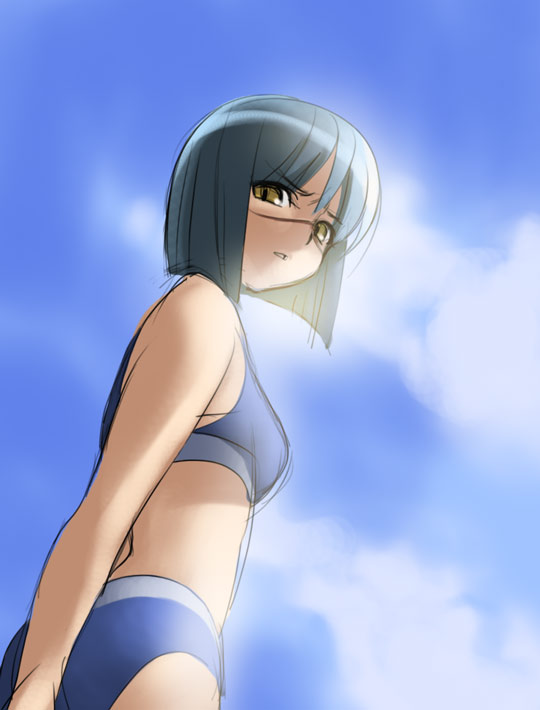 tsumura tokiko, busou renkin, tagme, 00s, scar, swimsuit