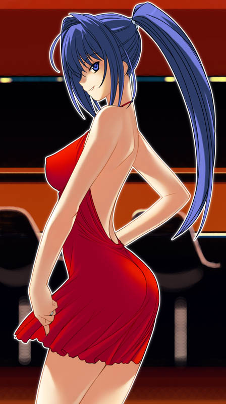 hayase mitsuki, kimi ga nozomu eien, tagme, 00s, blue hair, long hair, ponytail