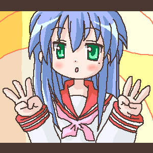 izumi konata, lucky star, lowres, tagme, 00s, school uniform, serafuku