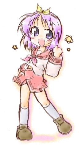 hiiragi tsukasa, lucky star, lowres, tagme, 00s, school uniform, serafuku
