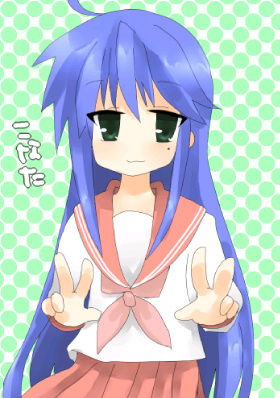 izumi konata, lucky star, lowres, tagme, 00s, school uniform, serafuku