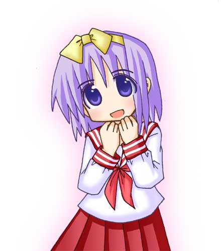 hiiragi tsukasa, lucky star, lowres, tagme, 00s, school uniform, serafuku