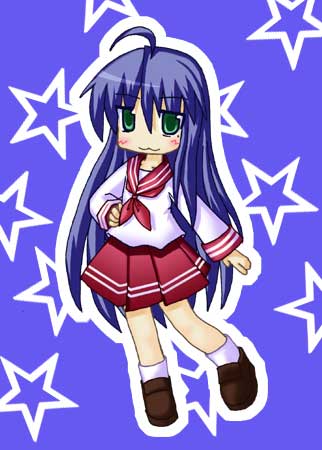 izumi konata, lucky star, lowres, tagme, 00s, school uniform, serafuku