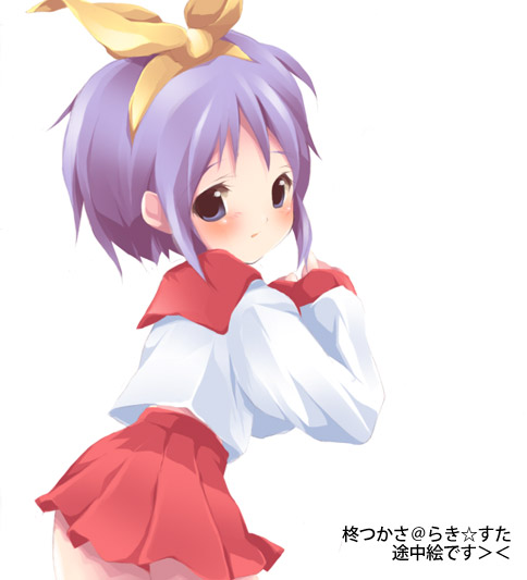 hiiragi tsukasa, lucky star, tagme, 00s, school uniform, serafuku