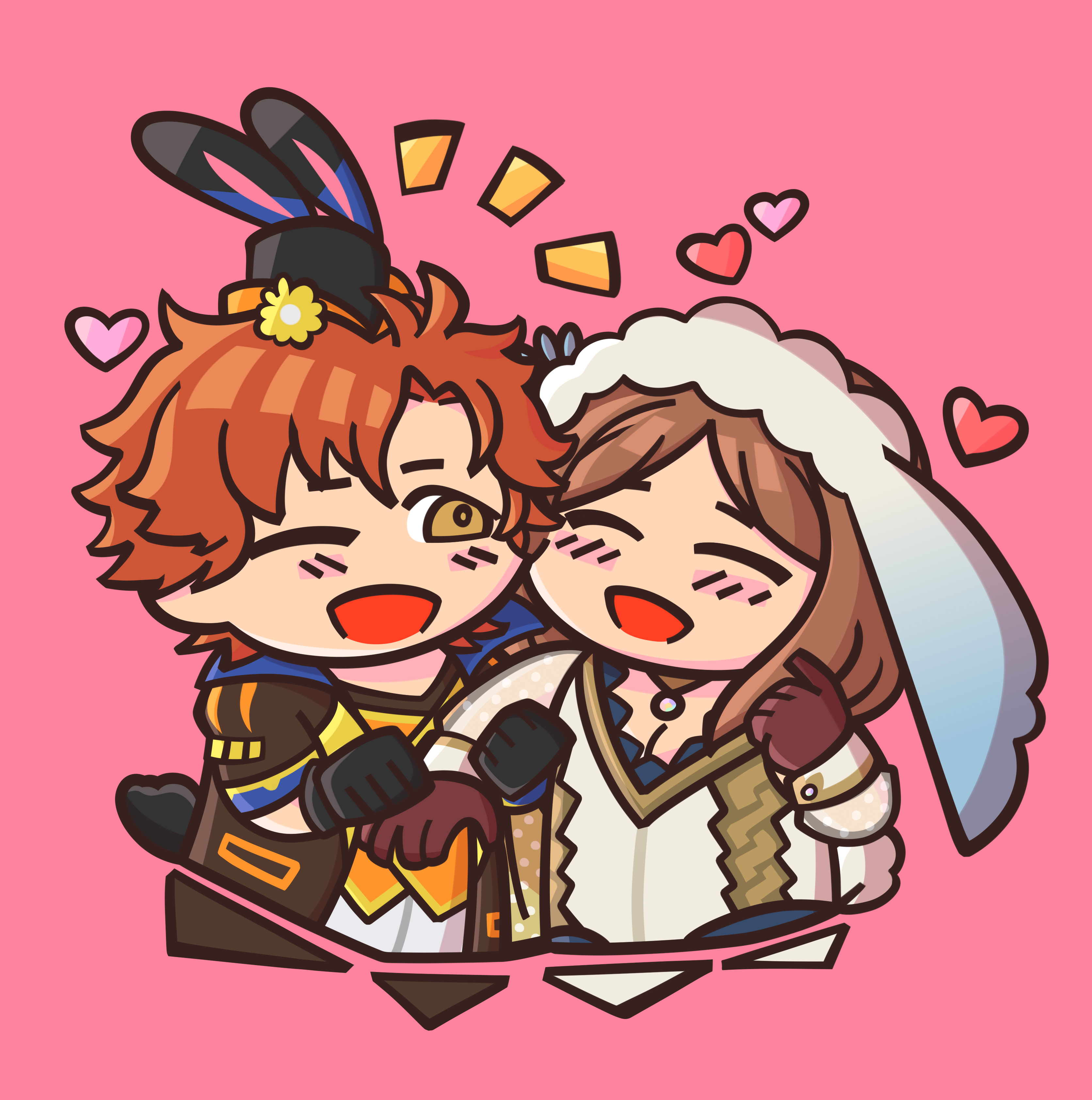 deebyfeeby, female kiran (fire emblem), kiran (fire emblem), sylvain jose gautier, fire emblem, fire emblem: three houses, fire emblem heroes, nintendo, tagme, bunny girl suit, rabbit ears