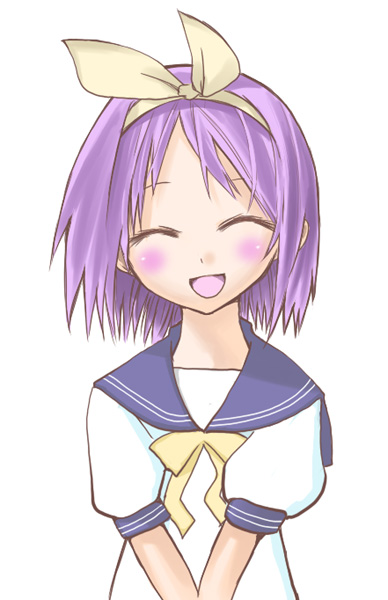 hiiragi tsukasa, lucky star, tagme, 00s, school uniform, serafuku